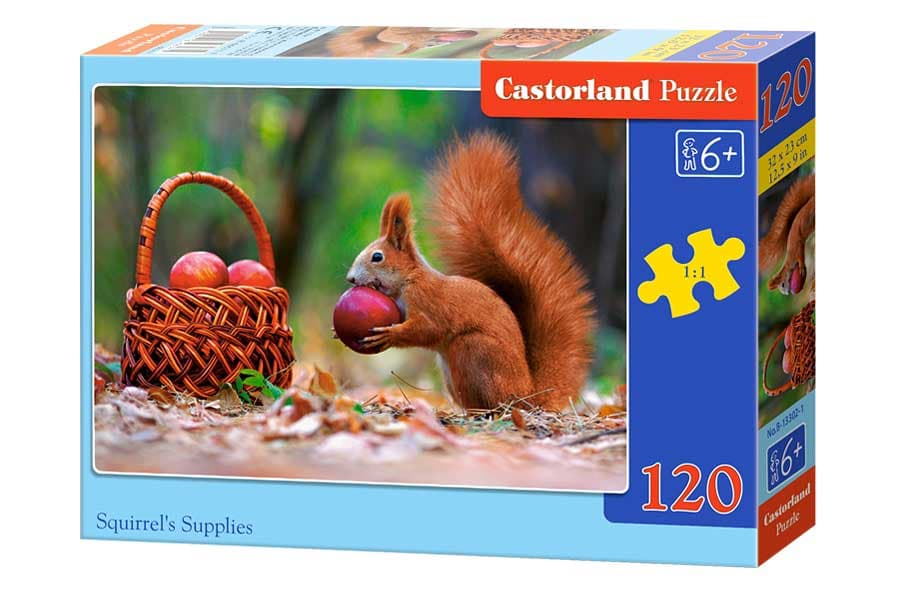 Castorland Pussel - En ekorres lager, 120 Bitar