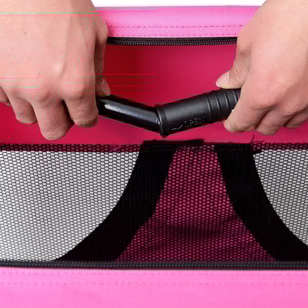 [pro.tec]® Hunde transporttaske/hundebur - S 49.5 x 34.5 cm - rosa