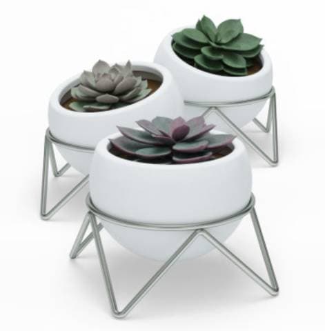 Umbra - Potsy - Blomsterpotter (3stk), hvit