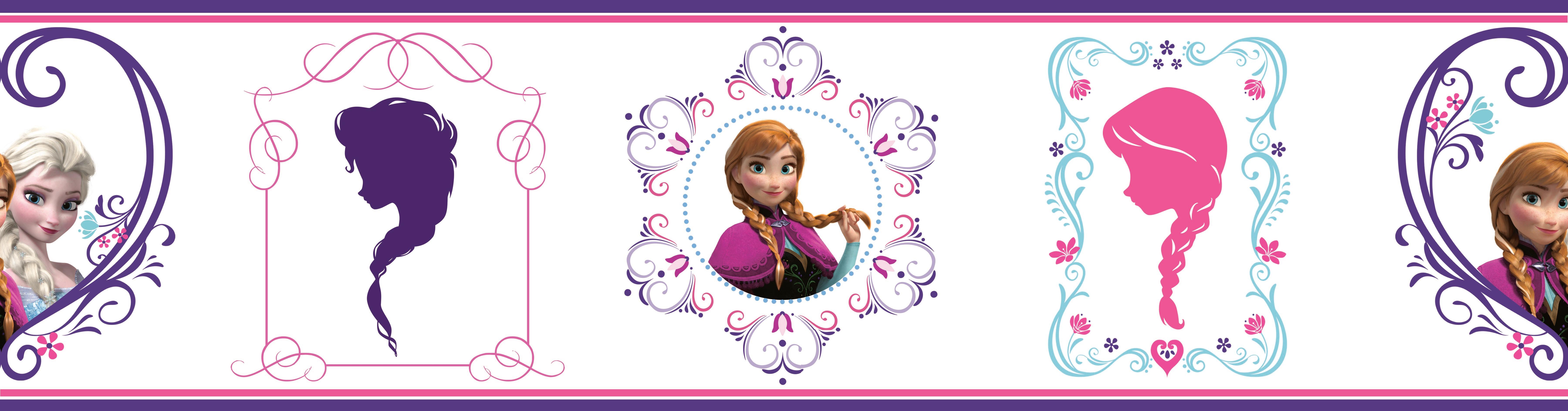 Disney - Selvklæbende Tapetbort - Frozen - 500 x 16 cm