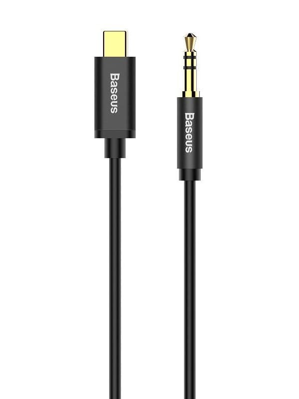 Baseus Yiven Audiokabel USB-C mini jack 3,5mm, 1,2m - Svart