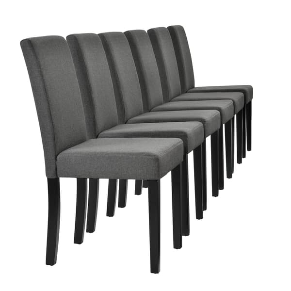 [en.casa]® Tyylikäs ruokailuryhmä, MDF-pinnoite / kangaspäällinen 140cm x 90cm x 77cm tammenvärinen (vintage) / harmaa