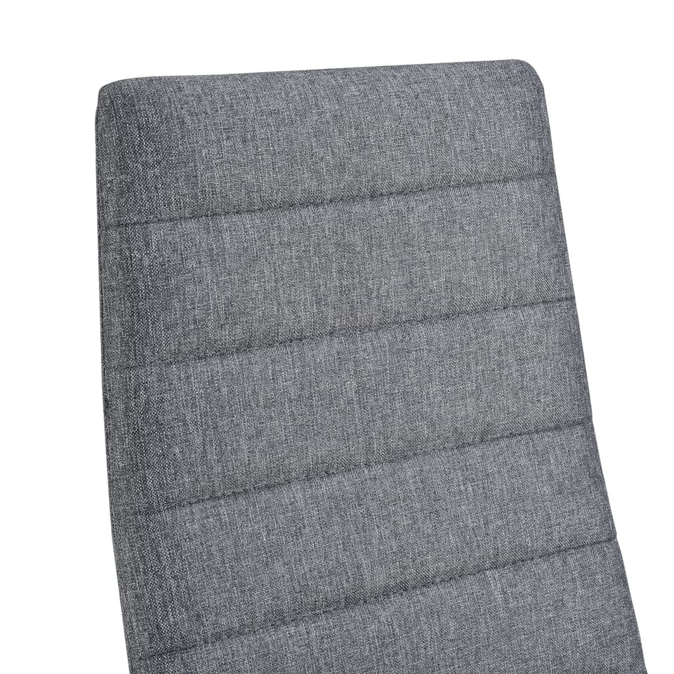 [en.casa] Stol-set 2-96x43x52cm-stål/textil-grå