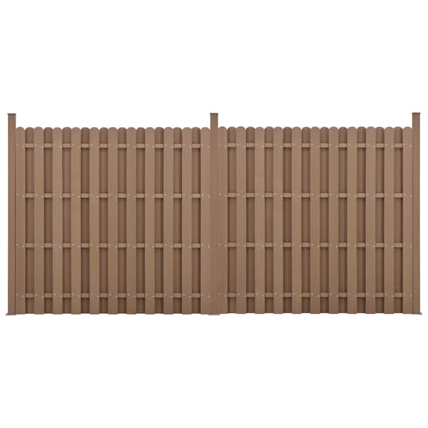 [neu.holz]® Hegn WPC - 11 lægte - 185 cm x 376 cm - brun