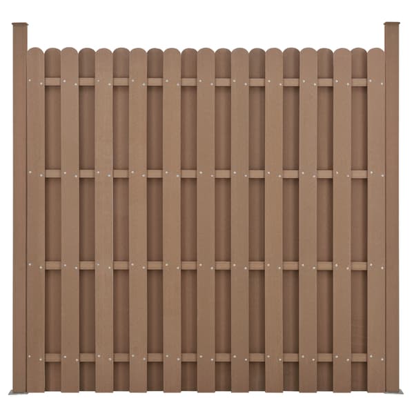 [neu.holz]® Hegn med stolpe - WPC-180x180cm - brun