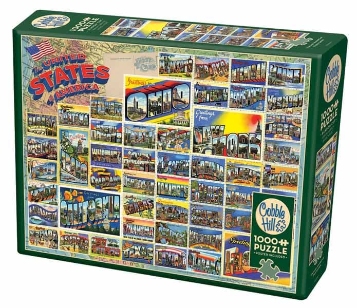 Cobble Hill Pussel - Amerikanska vintagevykort 1000 bitar