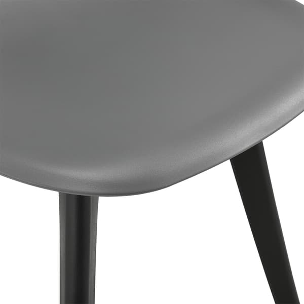 [en.casa]® Lendava Stol / Spisestol sæt - 4 stk. - 83x54x48cm - grå / sort