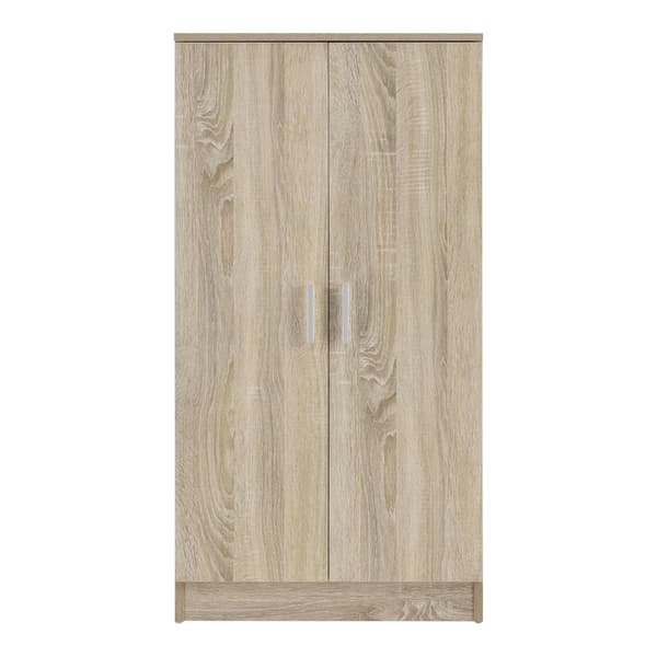 [en.casa] Skoskåp med dörrar-7 förvaringsytor, plats för 14 par skor-108x55x35cm-ek optik