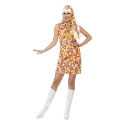 Kvinnlig Hippie Maskeraddräkt