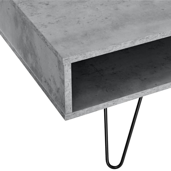 [en.casa]® Moderne sofabord Preston 100 x 60 x 35 ramme metal beton-optik