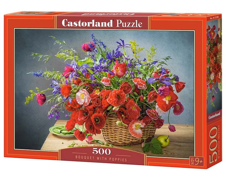 Castorland Pussel - Bukett med Vallmo 500 Bitar