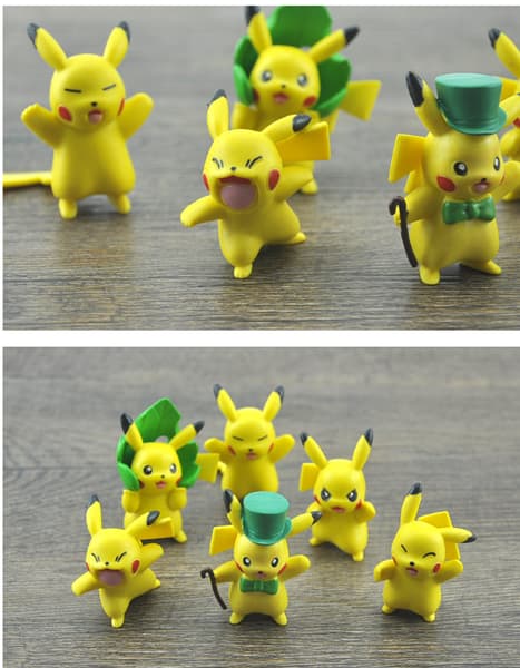 6 Pack Pokemon Pikachu Figurer