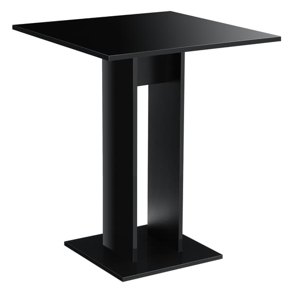 [en.casa] Matbord-Köksbord Lindesnes-65x65x78cm-melaminbelagd spånskiva-svart högglans