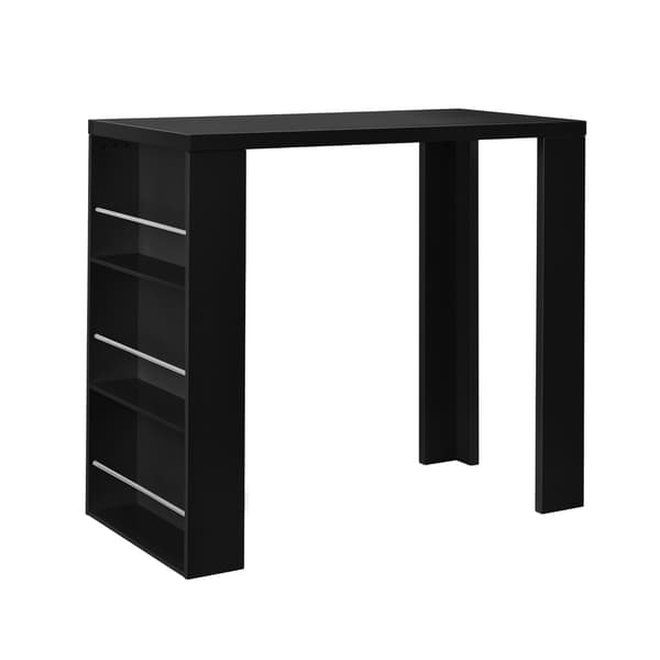 [en.casa]® Elegant barbord med hyllor - Svart