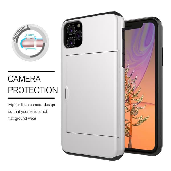 iPhone 11 Pro Stødsikker skal med kort slot 4x Farve Wallet