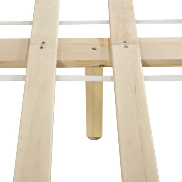 [en.casa] Sengeramme af fyrretræ med lamelbund - 200x180cm - fyrretræ - høj hovedgærde - max. belastning: 200 kg - mørkegrå