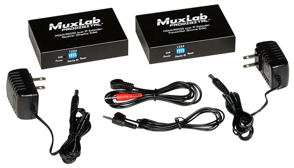 HDMI & RS232 över IP Kit, PoE, 100 m