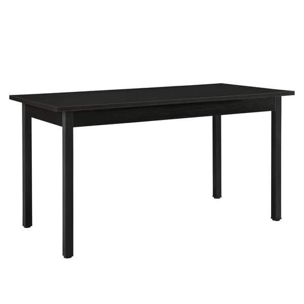 [en.casa]® Moderni ruokailuryhmä - pöytä + 6 tekonahkaa tuolia (harmaa)