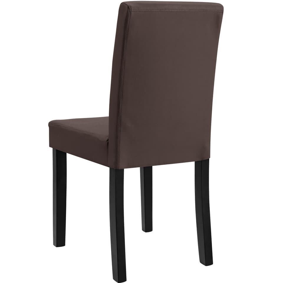 [en.casa]® Spisestol/Konferencestol/Stol Zagreb sæt - 6 stk. - 90x37-42x48cm - kunstlæder - brun