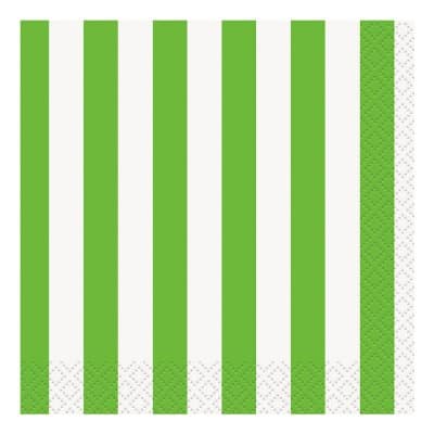 Servetter Limegröna/Vitrandiga