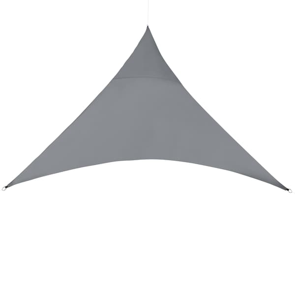 [en.casa]® Soltag - vandafvisende - trekantet - 3m x 3m x 3m mørkegrå