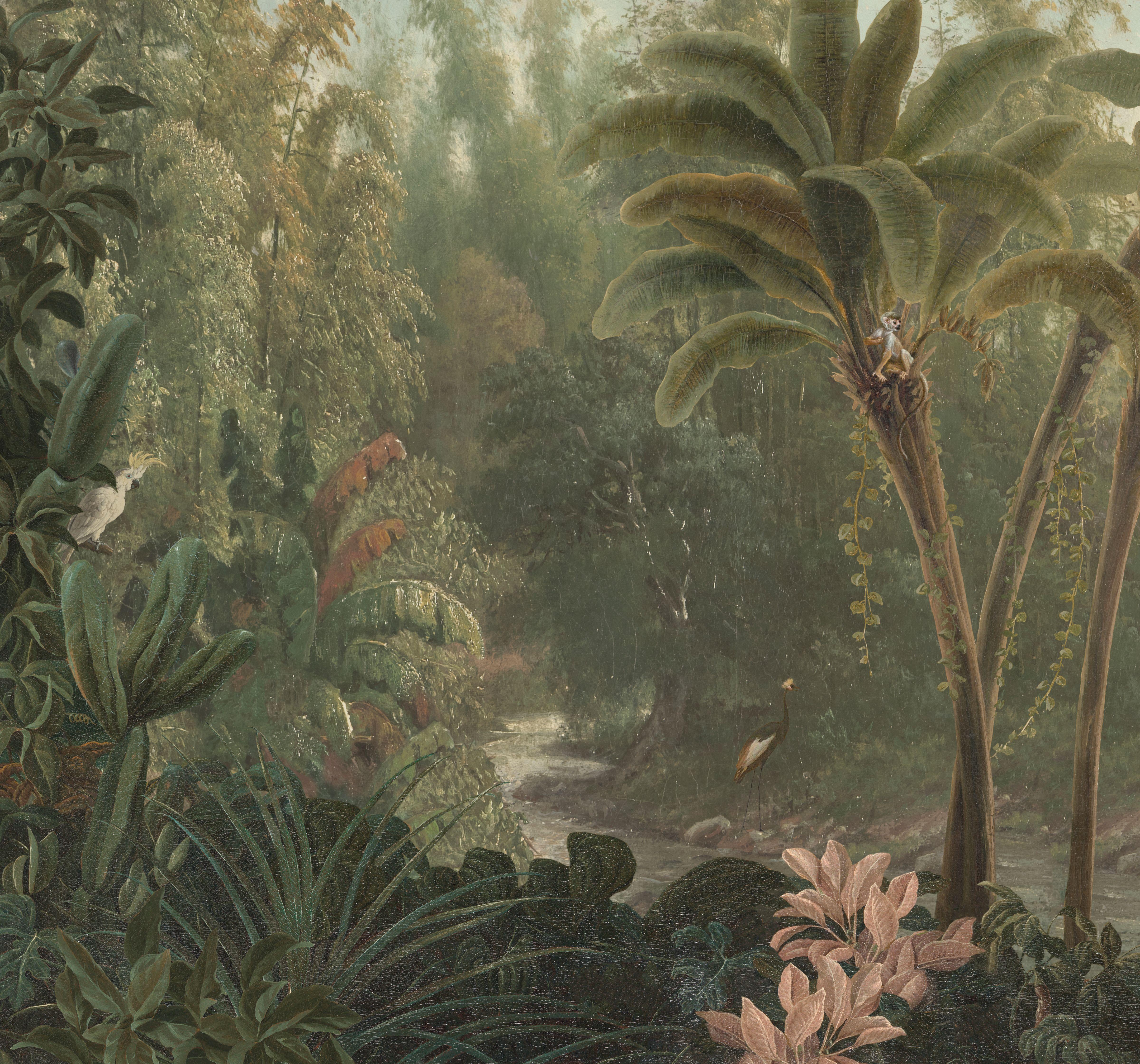 Art for the Home - Fototapet - Tapet non-woven - Jungle - Grøn - 300x280cm