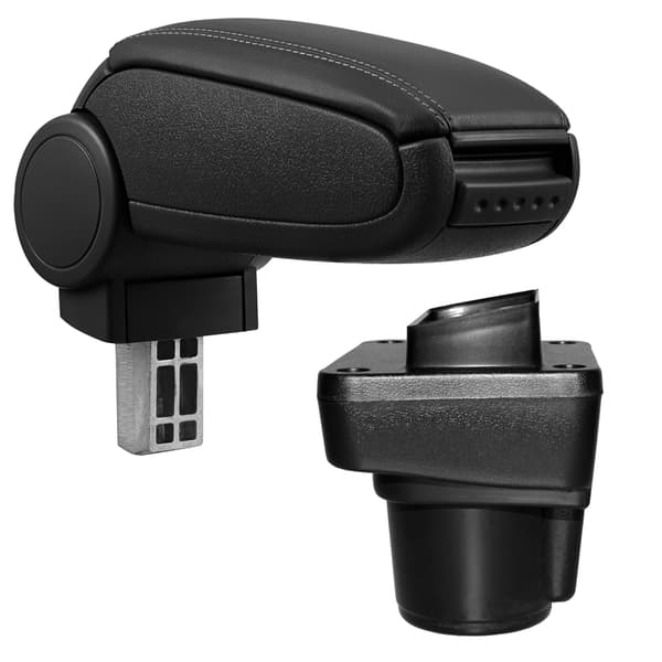 [pro.tec]® Armlæn til Ford Ka+ Tredje generation - 2014 - kunstlæder - sort med sort søm