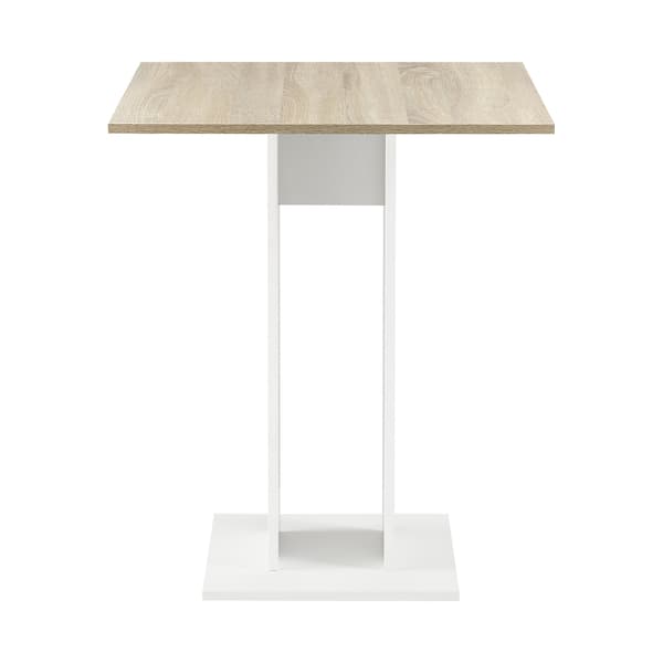 [en.casa] Matbord-Köksbord Lindesnes-65x65x78cm-melaminbelagd spånskiva-ek optik-vit