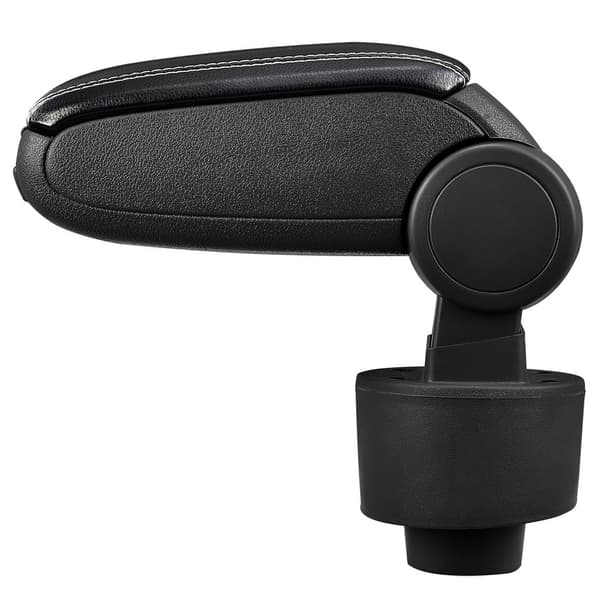 [pro.tec]® Armstöd till Seat Ibiza 6J med integrerat fack - konstläder - svart med vit söm