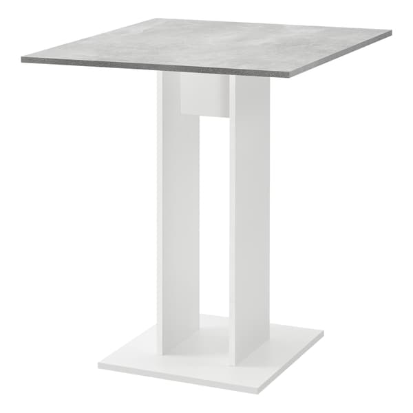 [en.casa]® Spisebord Lindesnes-65x65x78cm-melaminbelagt spånplade-beton farvet-hvid