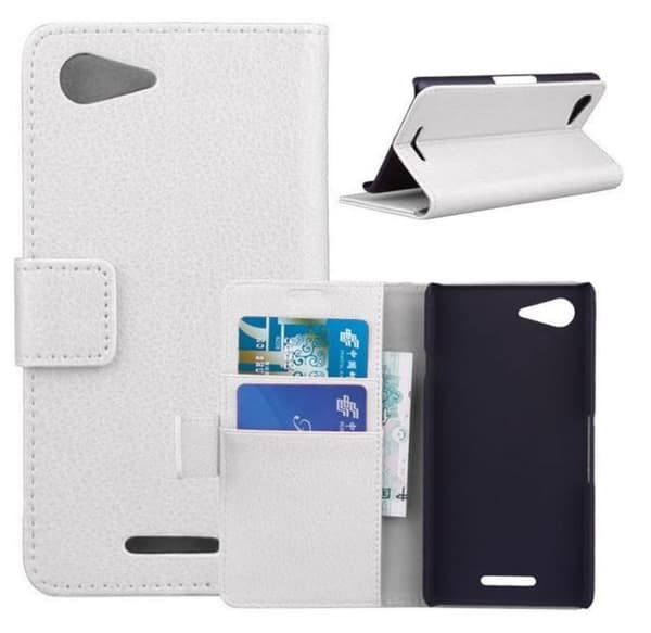 Mobilväska Xperia E3 White w/Stand