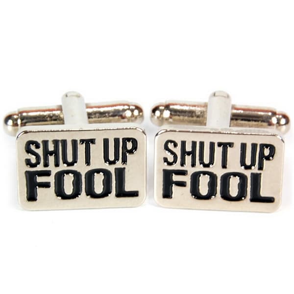 Manschettknappar 2-pack - Shut Up Fool (A-Team)