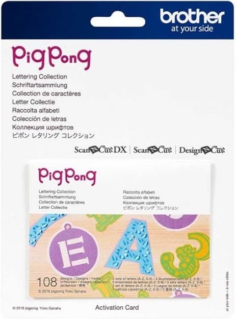 ScanNCut Pig Pong - Lettering Collection
