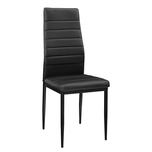 [en.casa]® Pehmustettu tekonahka tuoli - 2 kpl / setti - 96 x 43 cm - musta