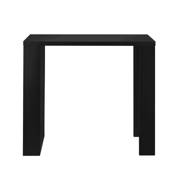 [en.casa]® Elegant barbord med hyllor - Svart