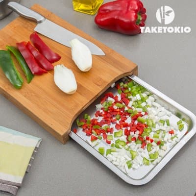 Bambu skärbräda med bricka TakeTokio