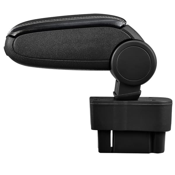 [pro.tec]® Armlæn til Opel Corsa D (2006-) - kunstlæder - sort med hvid søm