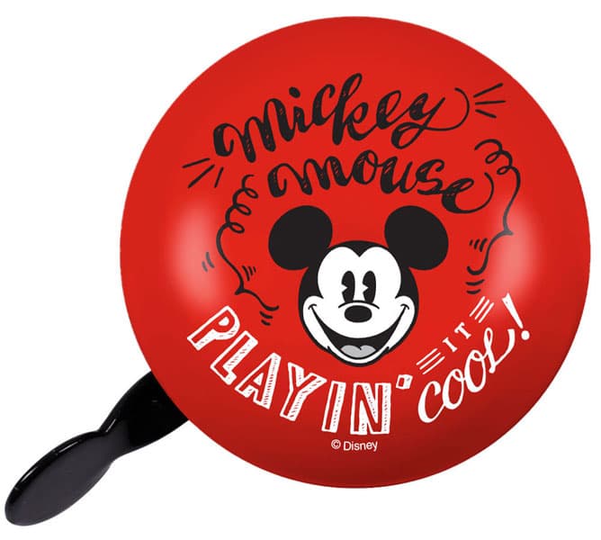Disney Musse Pigg - Klassisk Cykelringklocka i metall - Röd Ø 8 cm