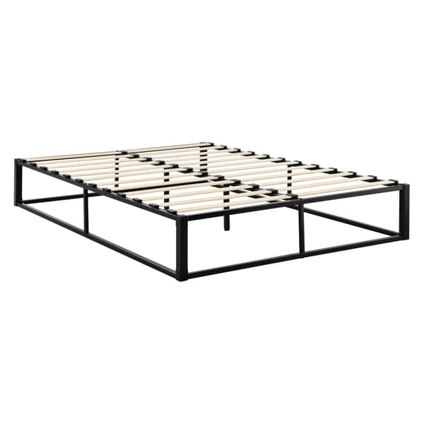 [en.casa]® Sängstomme i metall-inkl. ribbotten-200x160cm-svart