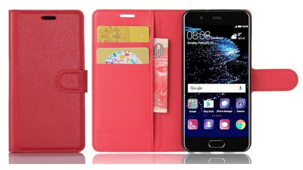 Mobilväska Huawei P10 Red w/Stand