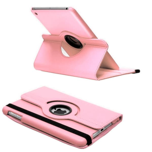 Läderfodral Ipad Mini / Mini Retina Roterande 360° - Ljusrosa
