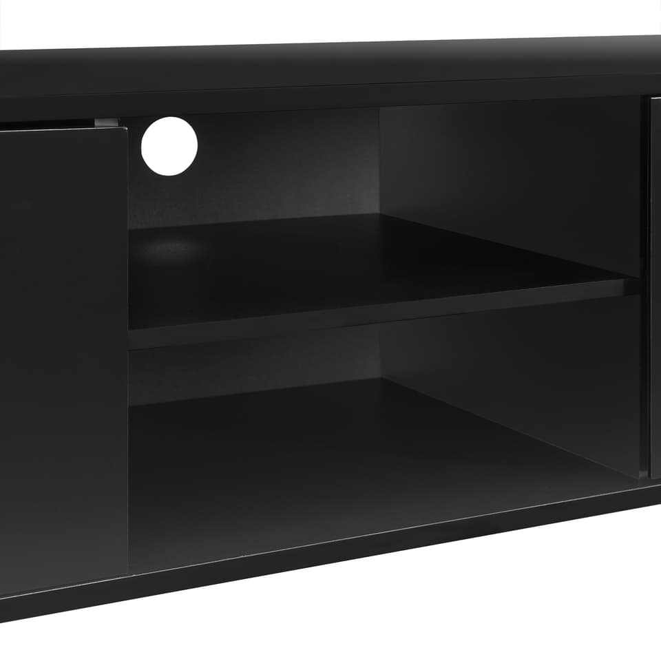 [en.casa]® TV-taso MDF-levy 34,5cm x 120cm x 40cm musta