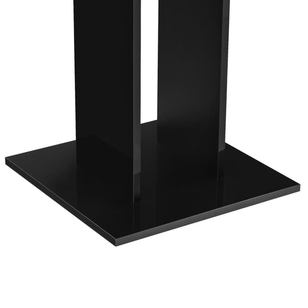 [en.casa] Matbord-Köksbord Lindesnes-65x65x78cm-melaminbelagd spånskiva-svart högglans