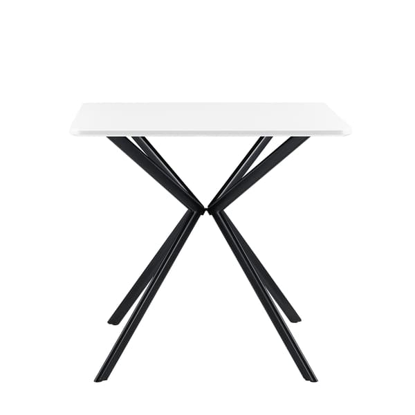 [en.casa]® Valkoinen ruokapöytä MDF-levy, jauhemaalattu metalli 78cm x 78cm x 75cm