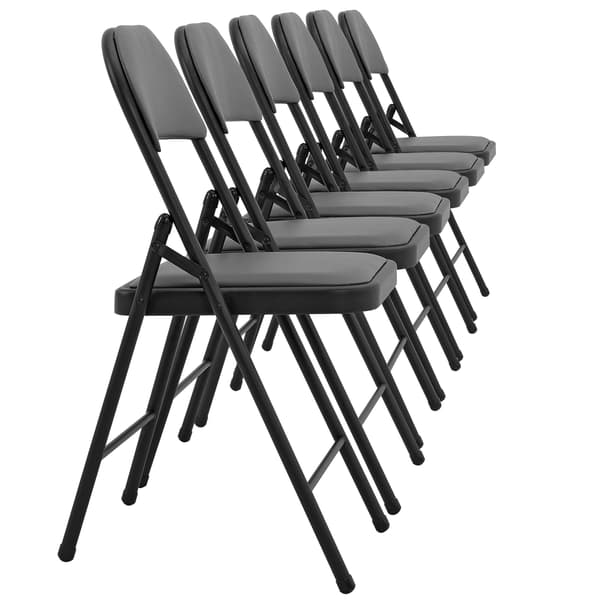 [pro.tec]® Kontorsstol/Konferensstol-set 6-Grå-46x80x50cm