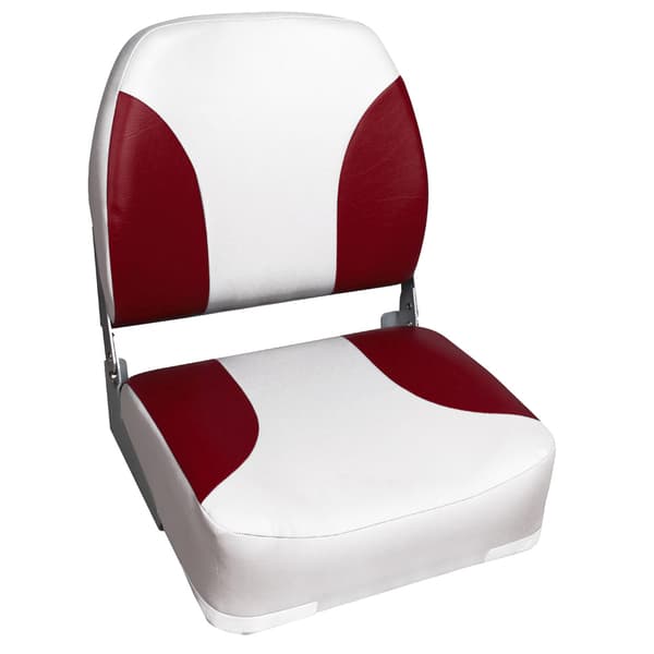 [pro.tec]® Fållbar båtstol-set 2-vit / röd-41,5x39x51cm-fällbar