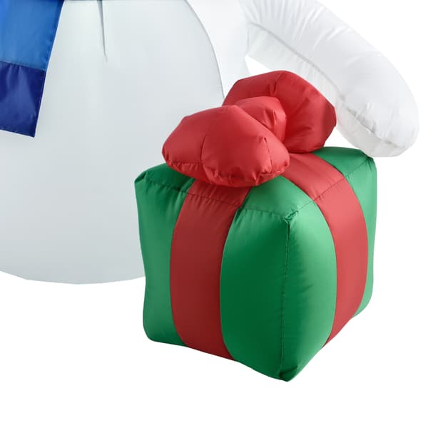 [en.casa] Självuppblåsbar LED isbjörn med julklapp-120x100x70cm-för inom- och utomhusbruk-nylon