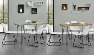 [en.casa]® Matbord Kiel med spännben / hairpinleg-120x60x77cm