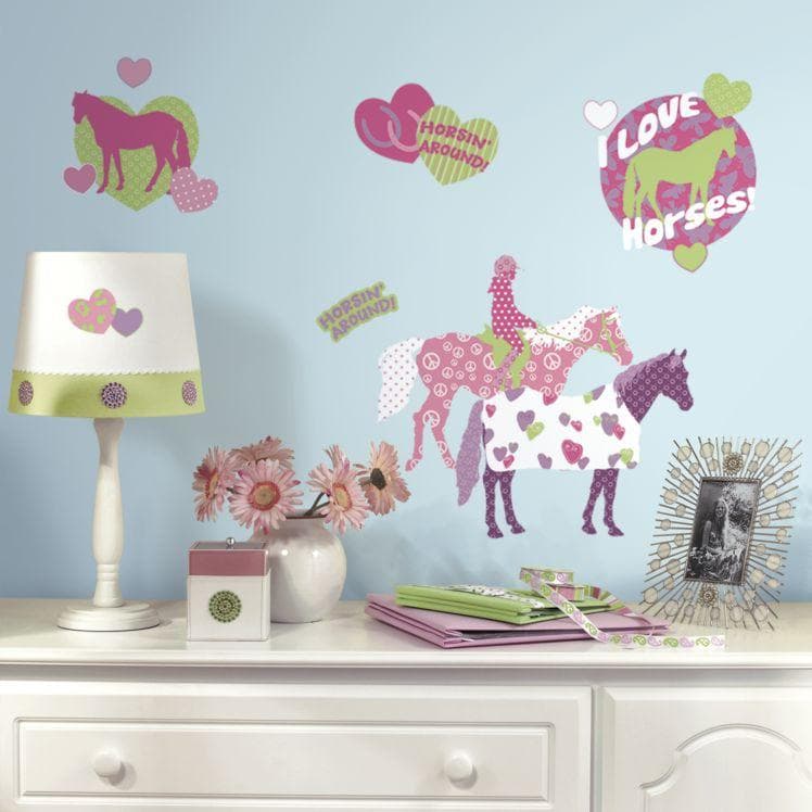 Vægdekoration - Horse Crazy - RoomMates - Wallstickers