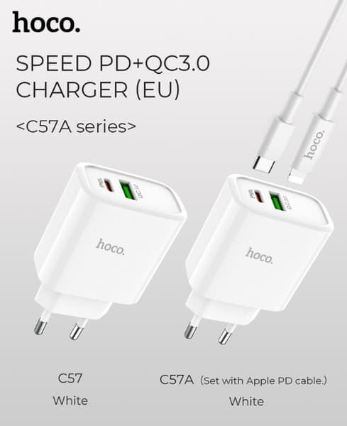 Extremt snabb laddare för iPhone TypeC till Lightning QC 3.0-18W